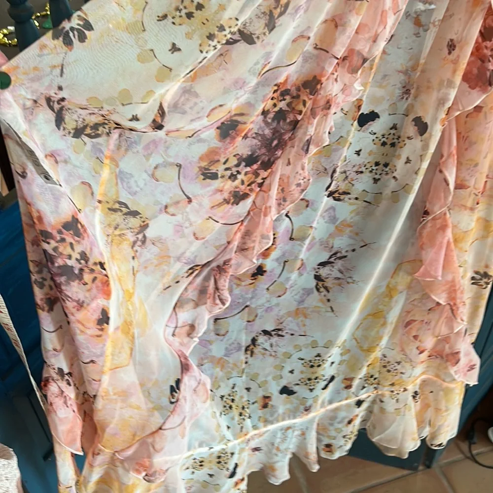 NWT Victoria’s Secret GORGEOUS Chiffon Wrap Belted Ruffle Robe with Bell SleeveS - Picture 6 of 10